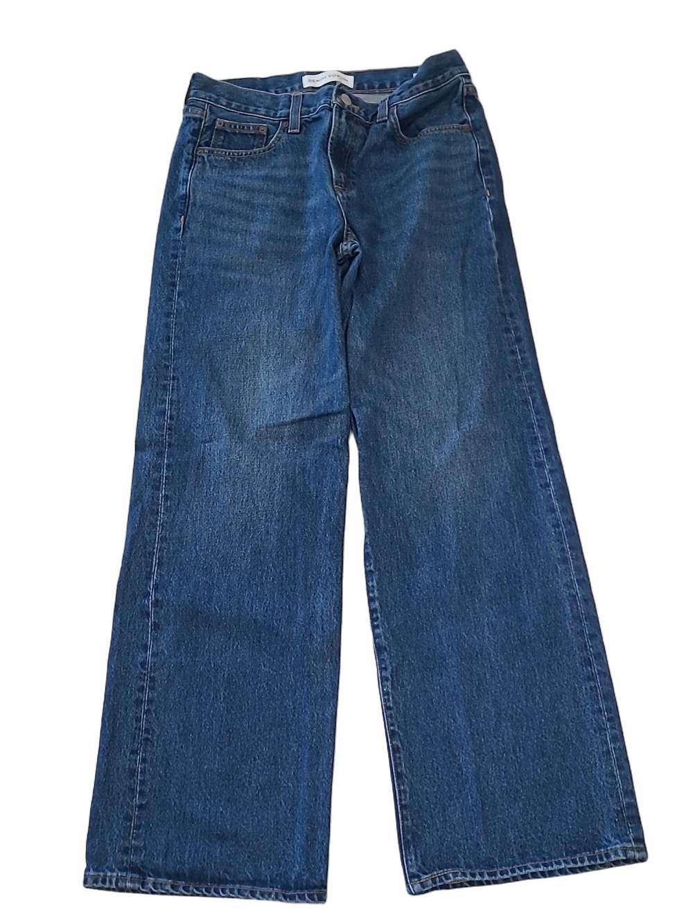 Denim Forum Wide Leg Jeans in Dark Blue